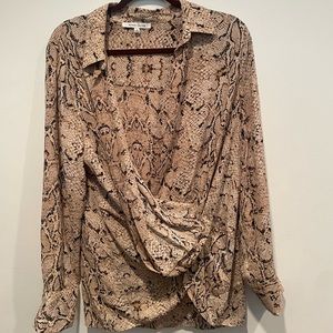 Rose + Olive Jaguar print dress top